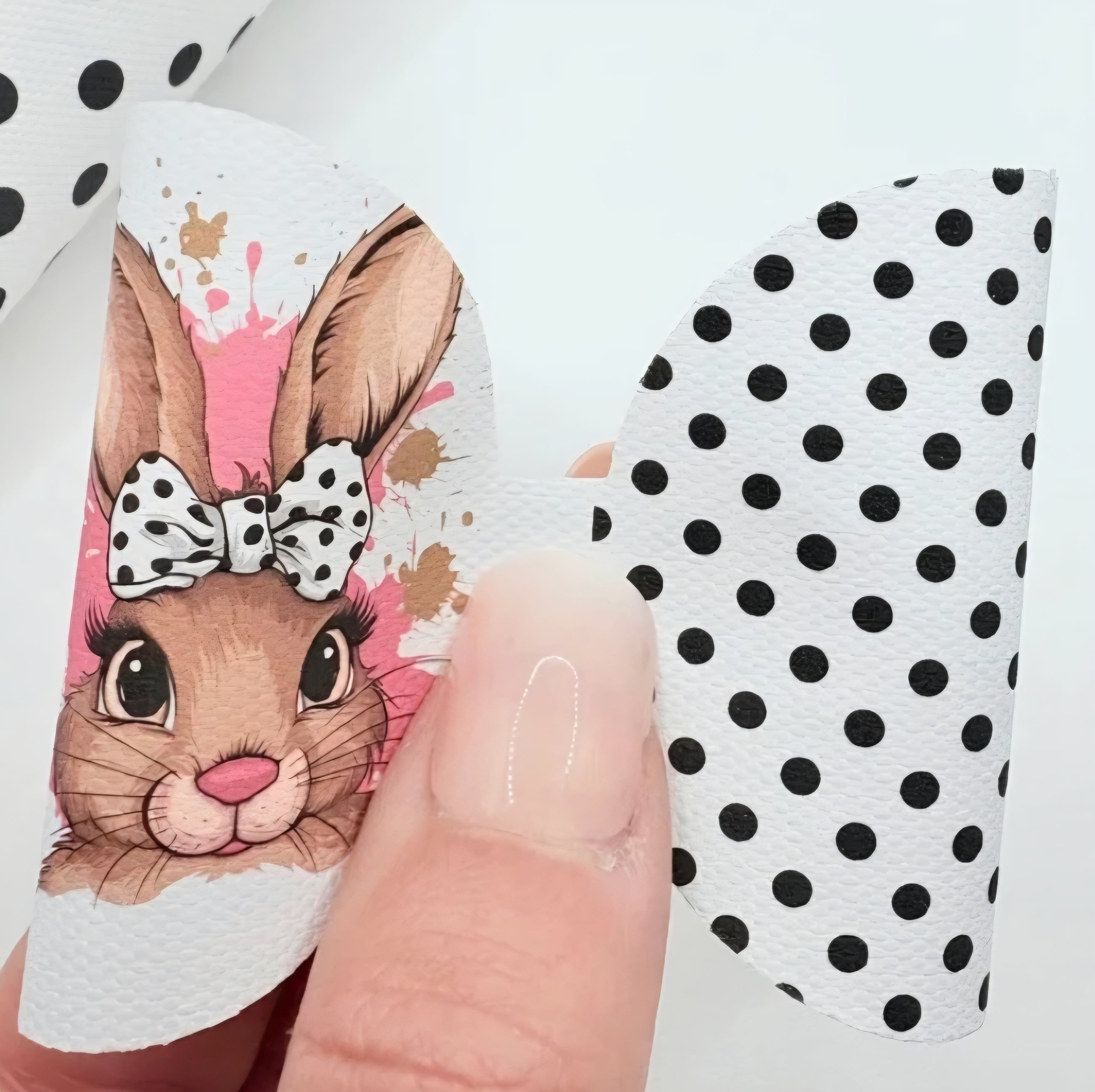 Polka Dot Easter Bunny Bow